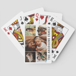 5 foto collage sjabloon familie pokerkaarten