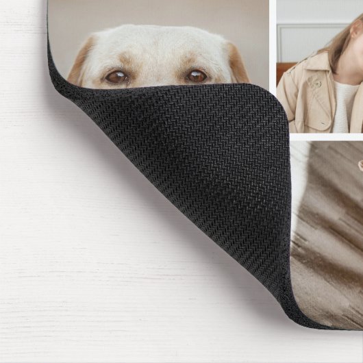 5 Foto Collage Sjabloon gepersonaliseerd Muismat (Hoek)