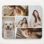 5 Foto Collage Sjabloon gepersonaliseerd Muismat (Voorkant)