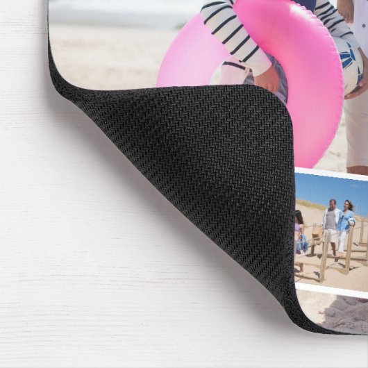 5 Foto Collage Sjabloon gepersonaliseerd Muismat (Hoek)