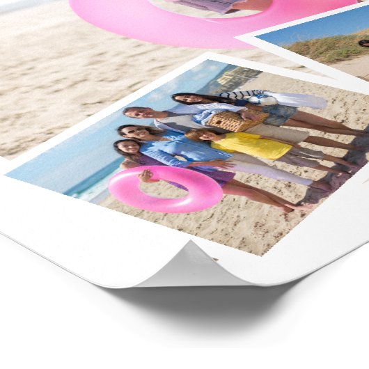 5 Foto Collage Sjabloon gepersonaliseerd Poster (Hoek)