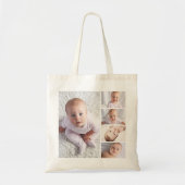 5 Foto collage van gepersonaliseerde kleinkinderen Tote Bag (Voorkant)