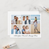 5 Foto Collage Voeg je eigen Groet Toe Plat Kaart (Voorkant / Achterkant in situ)