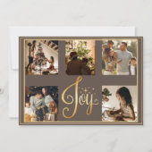 5 foto collage vreugde goud Kerstmis Kerst vakanti Feestdagenkaart (Voorkant)