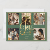 5 foto collage vreugde goud Kerstmis Kerst vakanti Feestdagenkaart (Voorkant)