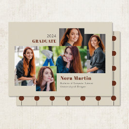 5 Foto College Afstuderen Auburn Cream Aankondiging