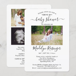 5 Foto drive-by Social Distancing Baby shower Kaart