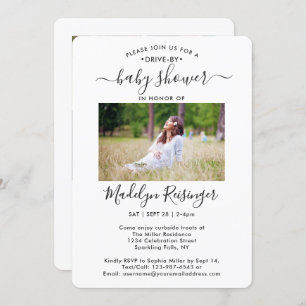 5 Foto drive-by Social Distancing Baby shower Kaart