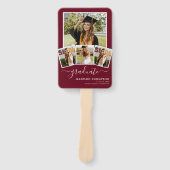 5 Foto Eenvoudig Afstuderen Bourgondië Wit Handwaaier (Voorkant)