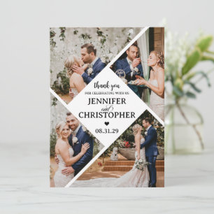 5 foto Elegant Bedankkaart