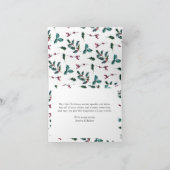 5 Foto Elegant Poinsettia KerstGELEVE Feestdagen Kaart (Binnen)