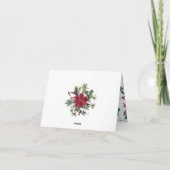 5 Foto Elegant Poinsettia KerstGELEVE Feestdagen Kaart (Achterkant)