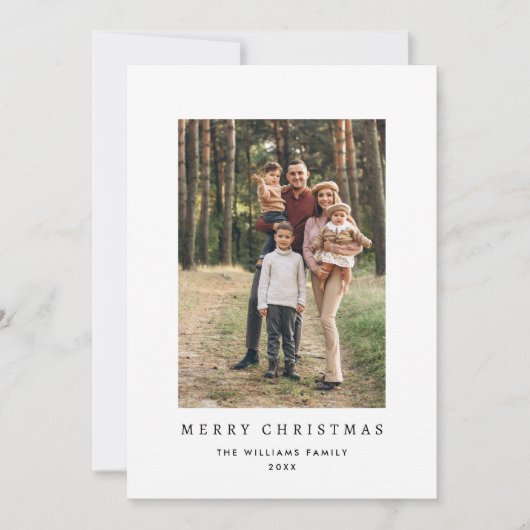 5 foto Elegante minimalistische stijlvolle begroet Feestdagenkaart (Voorkant)