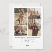 5 foto Elegante minimalistische stijlvolle begroet Feestdagenkaart (Achterkant)