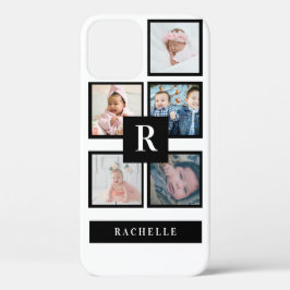 5 Foto en monogram & naam Case-Mate iPhone Case