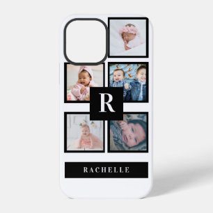 5 Foto en monogram & naam iPhone 12 Pro Hoesje