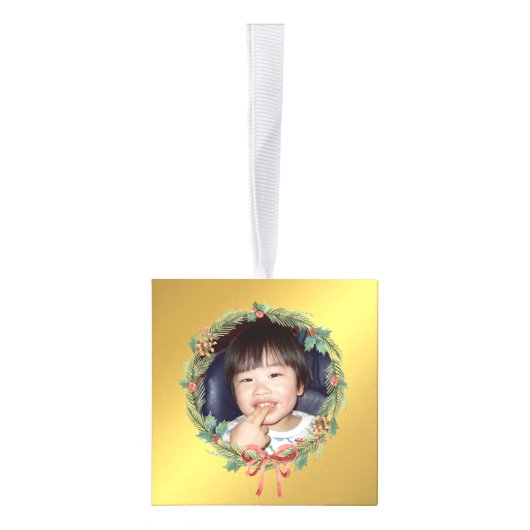 5 Foto Gold Foil - Eigen kerstmankage Decoratie (Rechts)