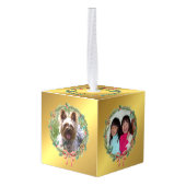 5 Foto Gold Foil - Eigen kerstmankage Decoratie (Achter hoekig)