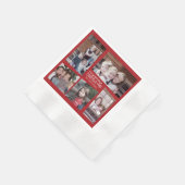 5 Foto Holiday Collage Retro Merry Kerstry Servetten (Hoek)