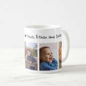 5 foto hou van je opa blij Vaderdag 20XX Koffiemok (Voorkant rechts)