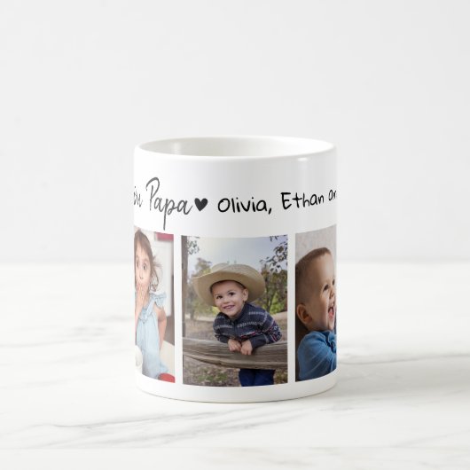 5 foto hou van je opa blij Vaderdag 20XX Koffiemok (Center)