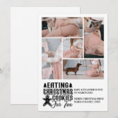 5 Foto Kerstkoekjes voor 2 Zwangerschap Feestdagenkaart (Voorkant / Achterkant)