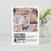 5 Foto Kerstkoekjes voor 2 Zwangerschap Feestdagenkaart (Staand voorkant)
