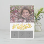 5 Foto koninklijke gradustrie Uitnodiging (Staand Voorkant)