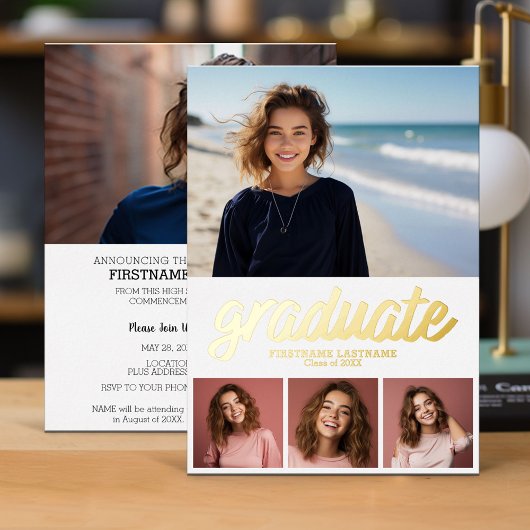 5 Foto koninklijke gradustrie Uitnodiging