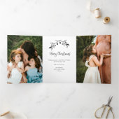 5 Foto Minimal Trifold Christmas Kaart (Binnen)