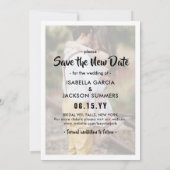 5 Foto Modern Minimal Weddenschap Postpone | Wijzi Save The Date (Achterkant)