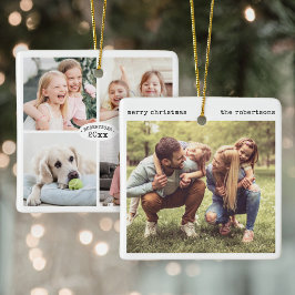 5 Foto Modern Minimalistische Schrijfmachine Kerst Keramisch Ornament