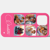 5 Foto Modern Trendy Simple Persoonlijke Naam Case-Mate iPhone Case (Achterkant (horizontaal))
