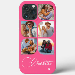 5 Foto Modern Trendy Simple Persoonlijke Naam Case-Mate iPhone Case