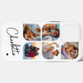 5 Foto Modern Trendy Simple Persoonlijke Naam Case-Mate iPhone Case (Achterkant (horizontaal))
