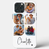 5 Foto Modern Trendy Simple Persoonlijke Naam Case-Mate iPhone Case (Achterkant)