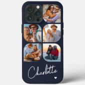 5 Foto Modern Trendy Simple Persoonlijke Naam Case-Mate iPhone Case (Achterkant)