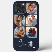 5 Foto Modern Trendy Simple Persoonlijke Naam Case-Mate iPhone Case (Achterkant)