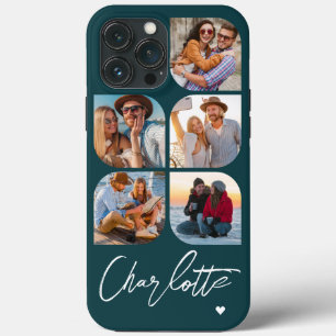 5 Foto Modern Trendy Simple Persoonlijke Naam Case-Mate iPhone Case