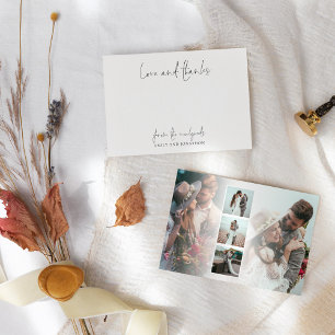 5 Foto Naam Script Wedding Pas getrouwd Love Bedan Bedankkaart