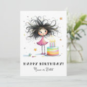 * 5 FOTO NAAM Verjaardag Kaart Personaliseer grill (Staand voorkant)