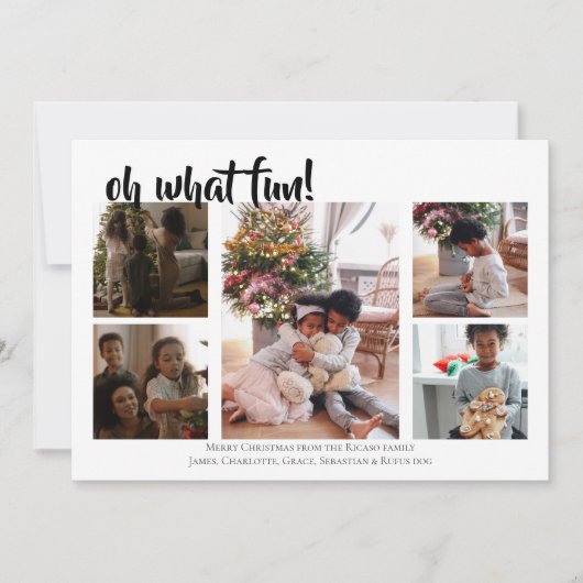 5 foto Oh wat een leuke kerst Feestdagenkaart (Voorkant)