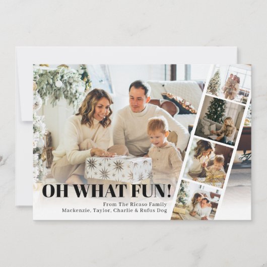 5 foto Oh wat een leuke kerst Feestdagenkaart (Voorkant)