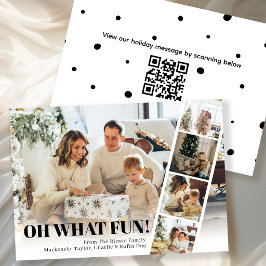 5 Foto Oh Wat Leuk Kerst QR Code Feestdagenkaart