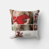 5 Foto Plaid Rendier Eerste Kerstmis Kussen (Voorkant)