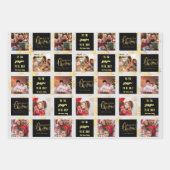 5 Foto Red Blue Black Merry Kerstmis. Inpakpapier Vel (Voorkant 3)