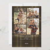 5 Foto Retro Kerstmis Plaid Groet Feestdagenkaart (Achterkant)