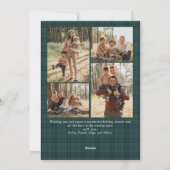 5 Foto Retro Kerstmis Plaid Groet Feestdagenkaart (Achterkant)