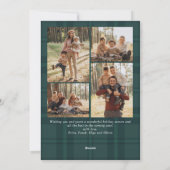 5 Foto Retro Kerstmis Plaid Groet Feestdagenkaart (Achterkant)