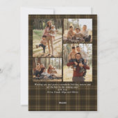 5 Foto Retro Kerstmis Plaid Groet Feestdagenkaart (Achterkant)